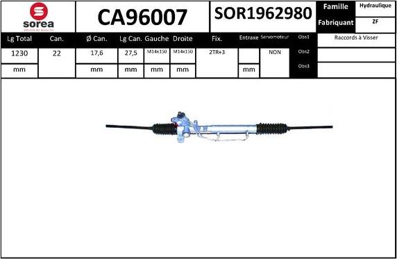 SNRA CA96007 - Crémaillière de direction cwaw.fr