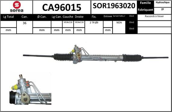 SNRA CA96015 - Crémaillière de direction cwaw.fr