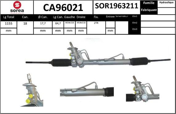 SNRA CA96021 - Crémaillière de direction cwaw.fr