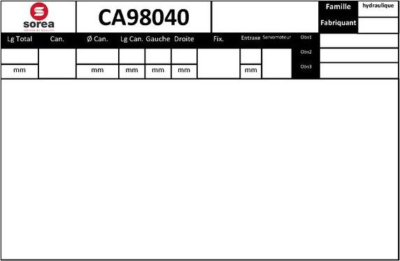 SNRA CA98040 - Crémaillière de direction cwaw.fr