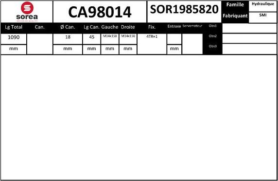 SNRA CA98014 - Crémaillière de direction cwaw.fr