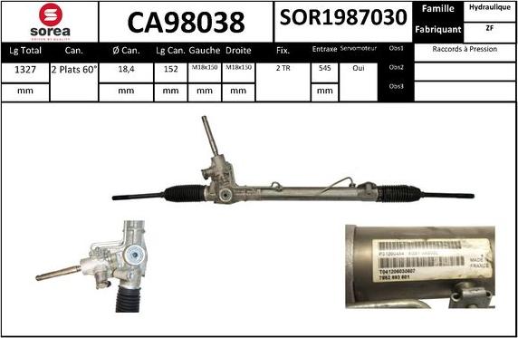 SNRA CA98038 - Crémaillière de direction cwaw.fr