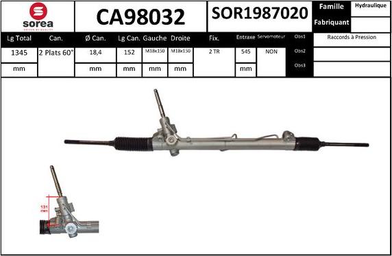 SNRA CA98032 - Crémaillière de direction cwaw.fr