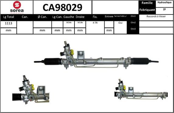 SNRA CA98029 - Crémaillière de direction cwaw.fr