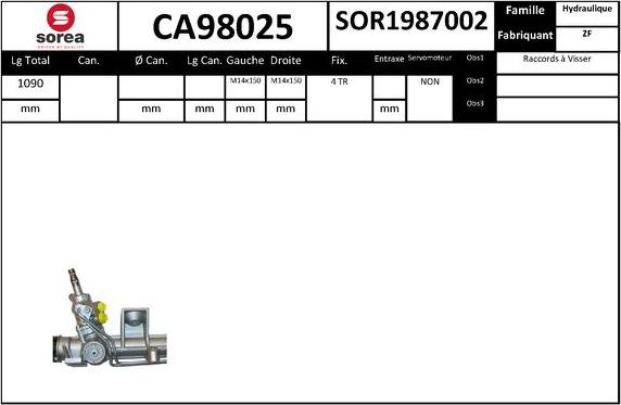 SNRA CA98025 - Crémaillière de direction cwaw.fr