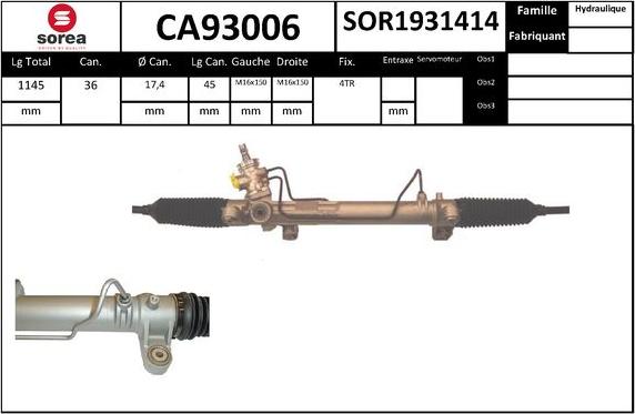 SNRA CA93006 - Crémaillière de direction cwaw.fr