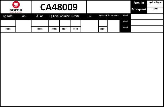 SNRA CA48009 - Crémaillière de direction cwaw.fr