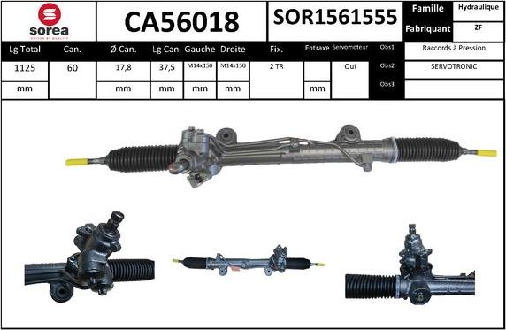 SNRA CA56018 - Crémaillière de direction cwaw.fr