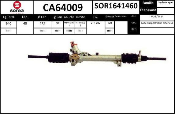 SNRA CA64009 - Crémaillière de direction cwaw.fr