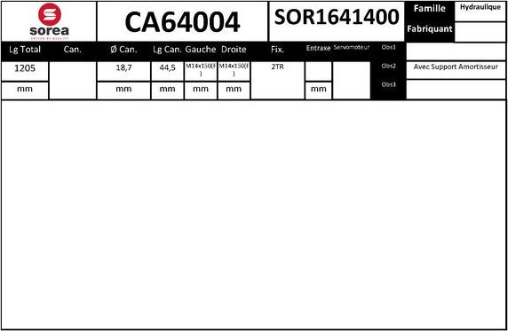 SNRA CA64004 - Crémaillière de direction cwaw.fr