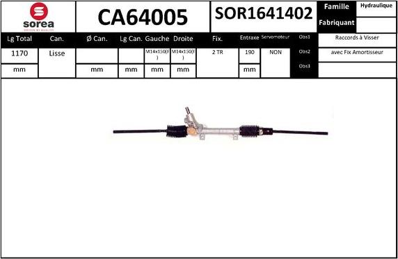 SNRA CA64005 - Crémaillière de direction cwaw.fr