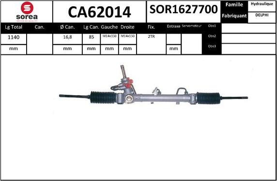 SNRA CA62014 - Crémaillière de direction cwaw.fr