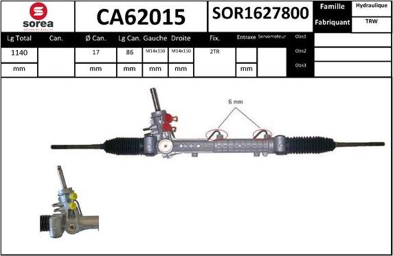 SNRA CA62015 - Crémaillière de direction cwaw.fr