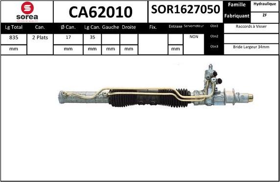 SNRA CA62010 - Crémaillière de direction cwaw.fr