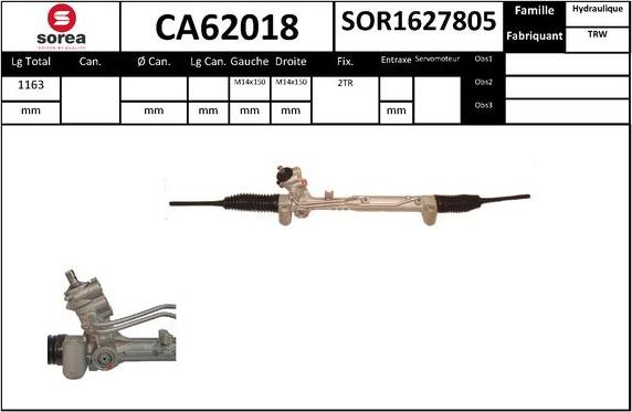 SNRA CA62018 - Crémaillière de direction cwaw.fr