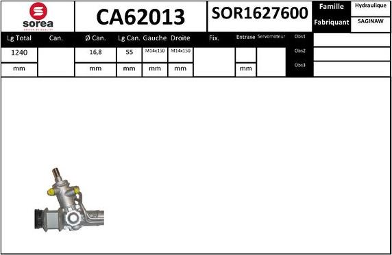 SNRA CA62013 - Crémaillière de direction cwaw.fr