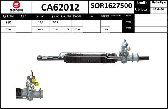 SNRA CA62012 - Crémaillière de direction cwaw.fr