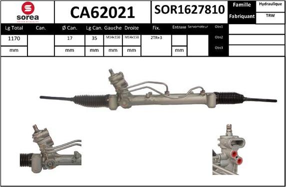 SNRA CA62021 - Crémaillière de direction cwaw.fr