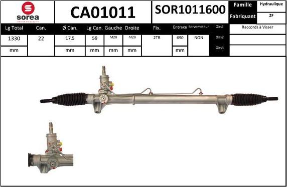 SNRA CA01011 - Crémaillière de direction cwaw.fr