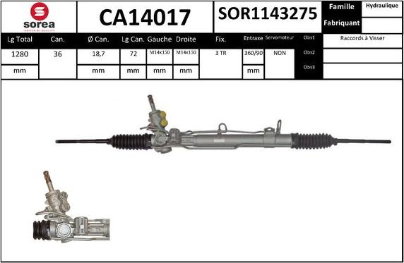 SNRA CA14017 - Crémaillière de direction cwaw.fr