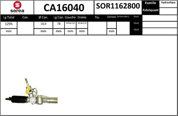 SNRA CA16040 - Crémaillière de direction cwaw.fr