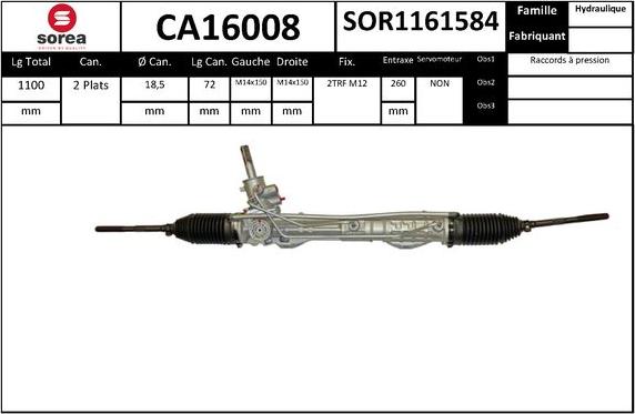 SNRA CA16008 - Crémaillière de direction cwaw.fr