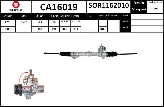 SNRA CA16019 - Crémaillière de direction cwaw.fr