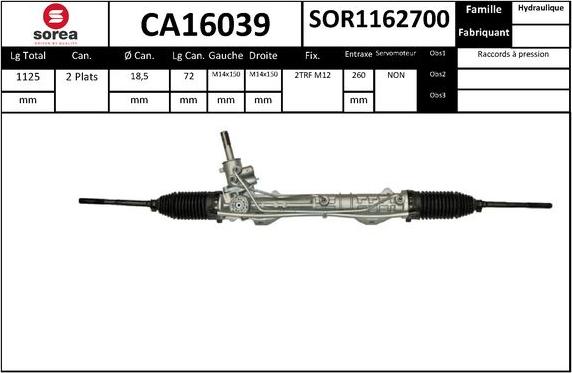 SNRA CA16039 - Crémaillière de direction cwaw.fr