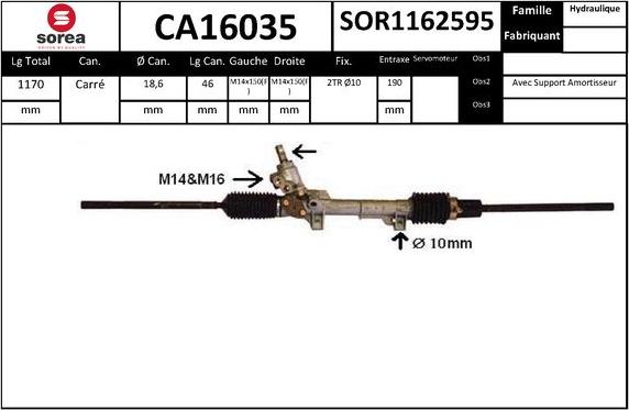 SNRA CA16035 - Crémaillière de direction cwaw.fr