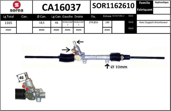 SNRA CA16037 - Crémaillière de direction cwaw.fr