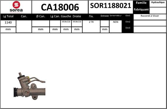 SNRA CA18006 - Crémaillière de direction cwaw.fr