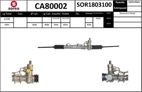 SNRA CA80002 - Crémaillière de direction cwaw.fr