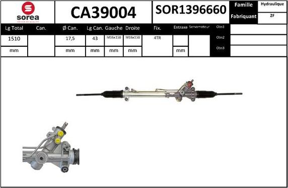 SNRA CA39004 - Crémaillière de direction cwaw.fr