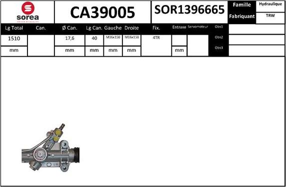 SNRA CA39005 - Crémaillière de direction cwaw.fr