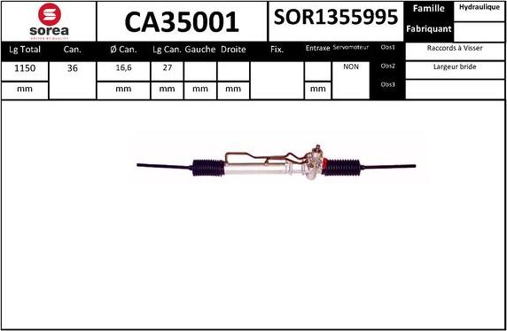 SNRA CA35001 - Crémaillière de direction cwaw.fr