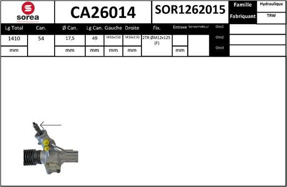 SNRA CA26014 - Crémaillière de direction cwaw.fr