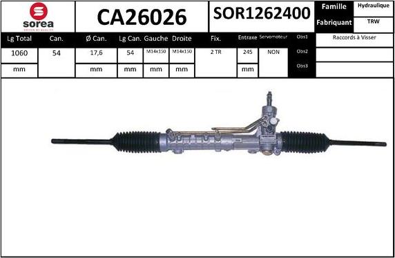 SNRA CA26026 - Crémaillière de direction cwaw.fr