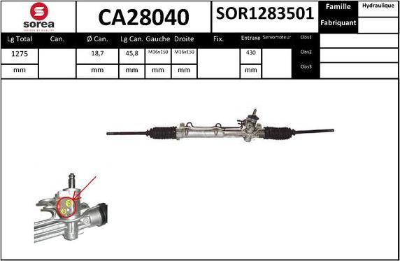 SNRA CA28040 - Crémaillière de direction cwaw.fr