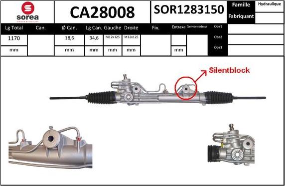 SNRA CA28008 - Crémaillière de direction cwaw.fr