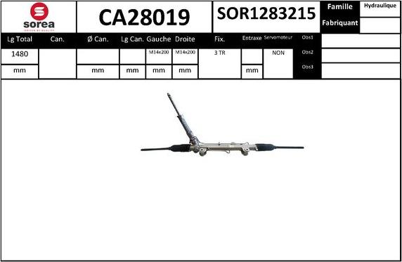 SNRA CA28019 - Crémaillière de direction cwaw.fr