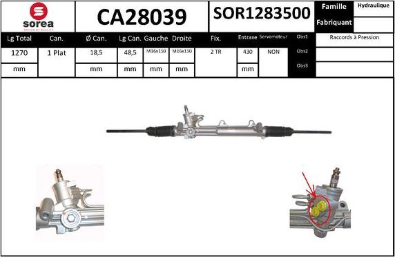 SNRA CA28039 - Crémaillière de direction cwaw.fr