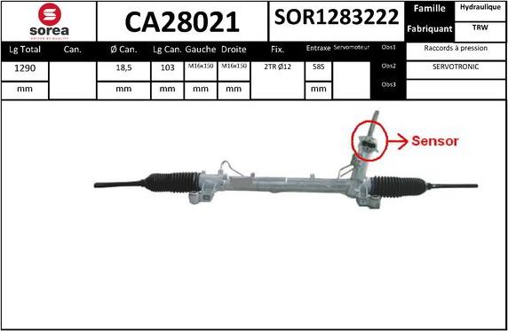 SNRA CA28021 - Crémaillière de direction cwaw.fr