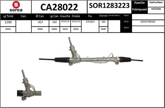 SNRA CA28022 - Crémaillière de direction cwaw.fr