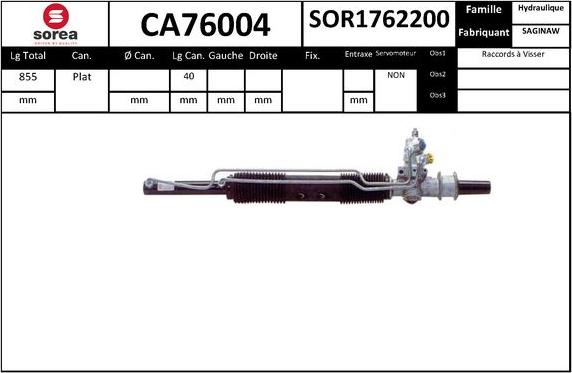 SNRA CA76004 - Crémaillière de direction cwaw.fr