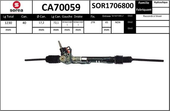 SNRA CA70059 - Crémaillière de direction cwaw.fr