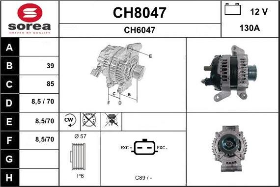 SNRA CH8047 - Alternateur cwaw.fr