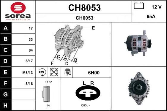 SNRA CH8053 - Alternateur cwaw.fr