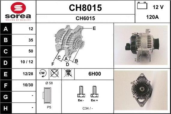 SNRA CH8015 - Alternateur cwaw.fr