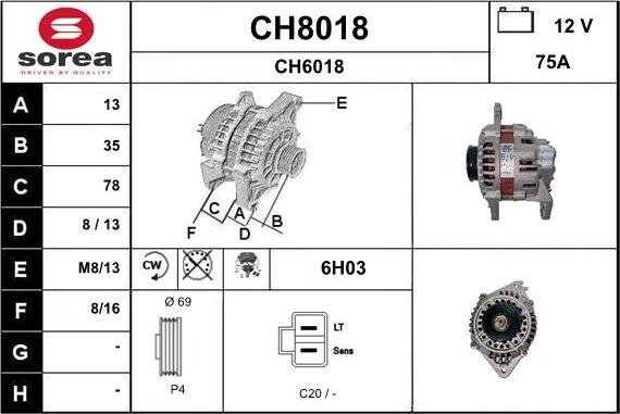 SNRA CH8018 - Alternateur cwaw.fr