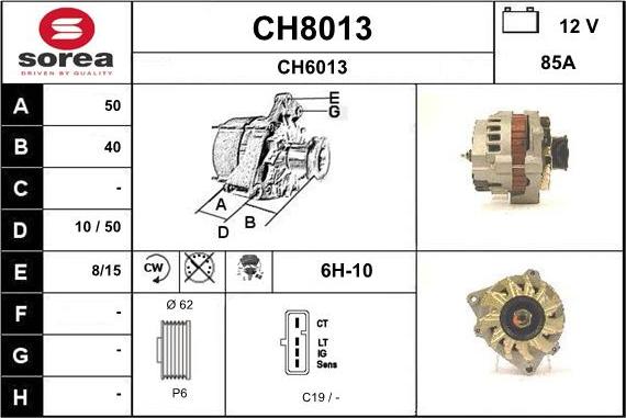 SNRA CH8013 - Alternateur cwaw.fr